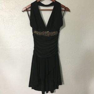 Sexy Salsa Black Halter Dress